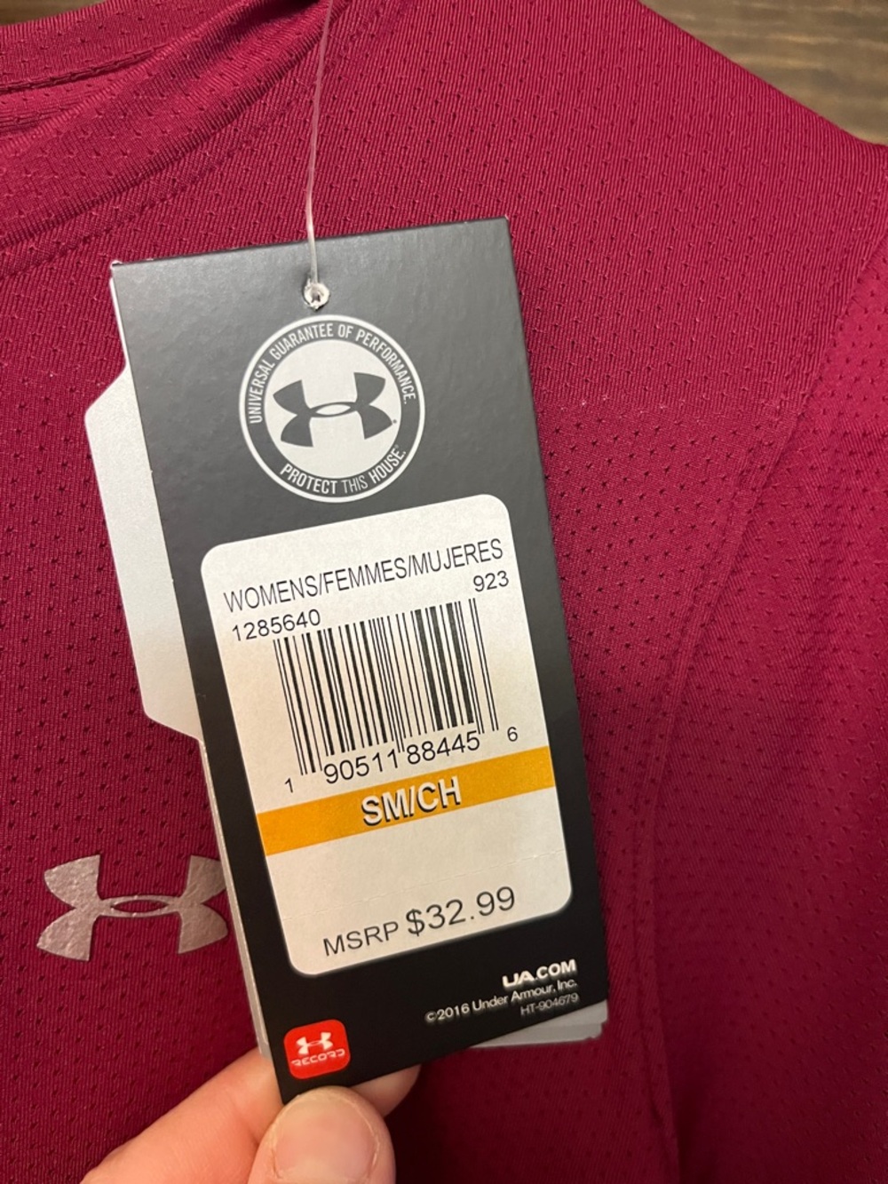 Under Armour Long Sleeve Performance Top - Raspberry Red - Picture 2 of 4